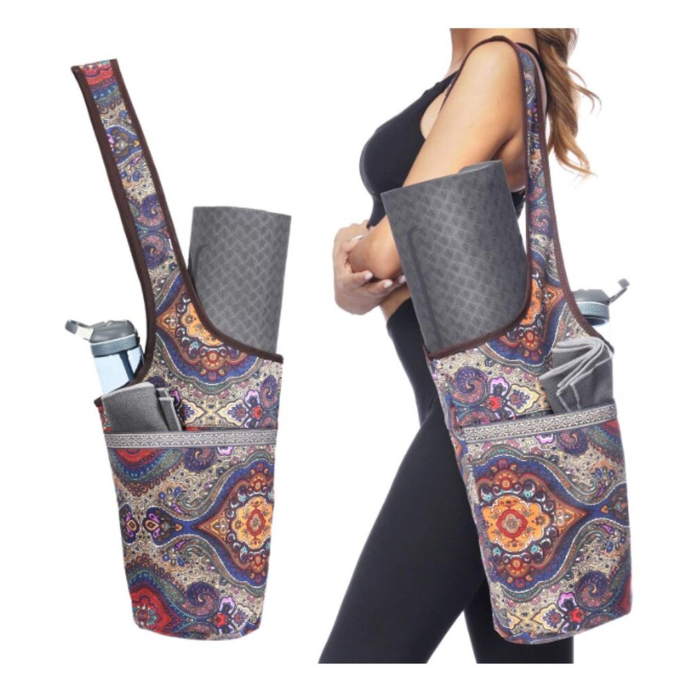 Ewedoos Yoga Mat Bag Yoga Bags with Large Size Pocket and Zipper Pocket